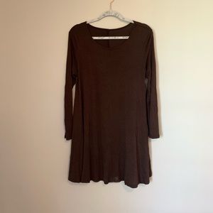 Long sleeve shift dress
